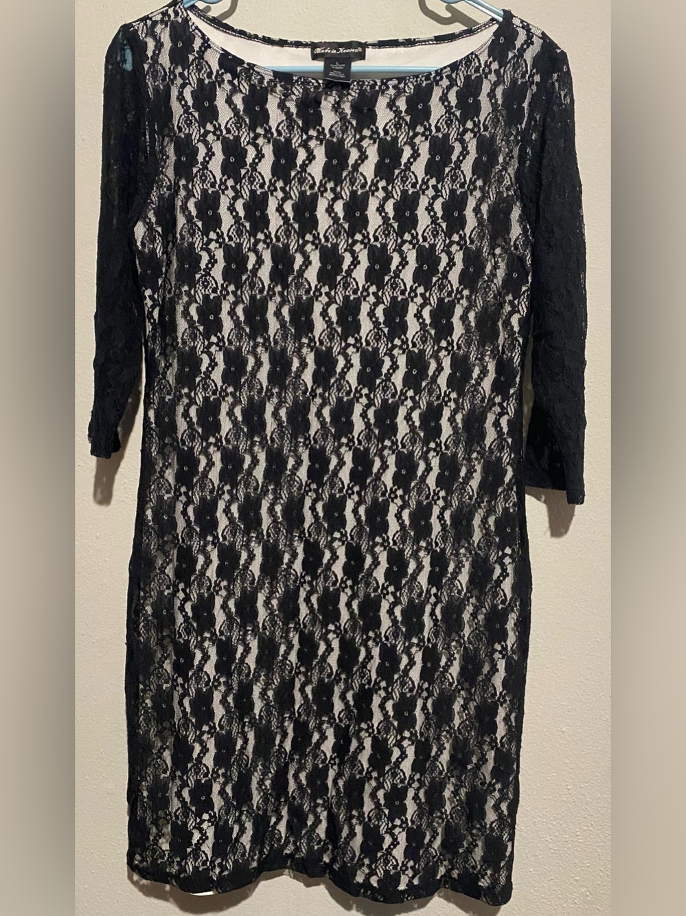 Black Lace Sheath Dress - Elegant Women's Dress- Made in Heaven
